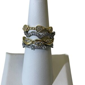 Bomb Party Delicates RG96905 Veiled In Ebullient Wonder Gold/Hematite w/CZ NWT